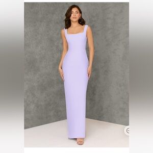 Azazie Bridesmaid Dress (style Flori, color lilac, material chiffon)